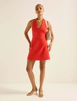 Ricki Halter Hook and Eye Mini Dress
