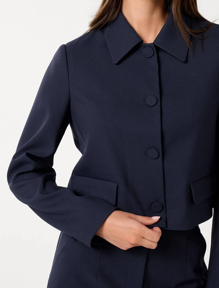 Tanya Cropped Top Collar Jacket