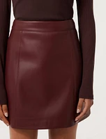 Eleni Petite Vegan Leather Mini Skirt