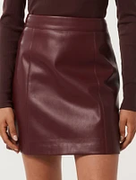 Eleni Petite Vegan Leather Mini Skirt