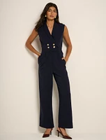 Jacey Sleeveless Tux Jumpsuit