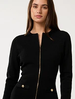 Dani Zip-Detail Mini Dress