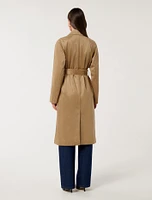 Cass Vegan Suede Trench Coat