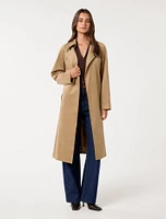 Cass Vegan Suede Trench Coat