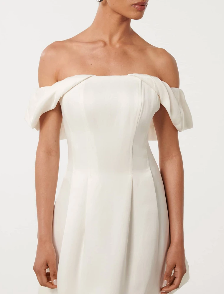 Jacquie Petite Off Shoulder Dress