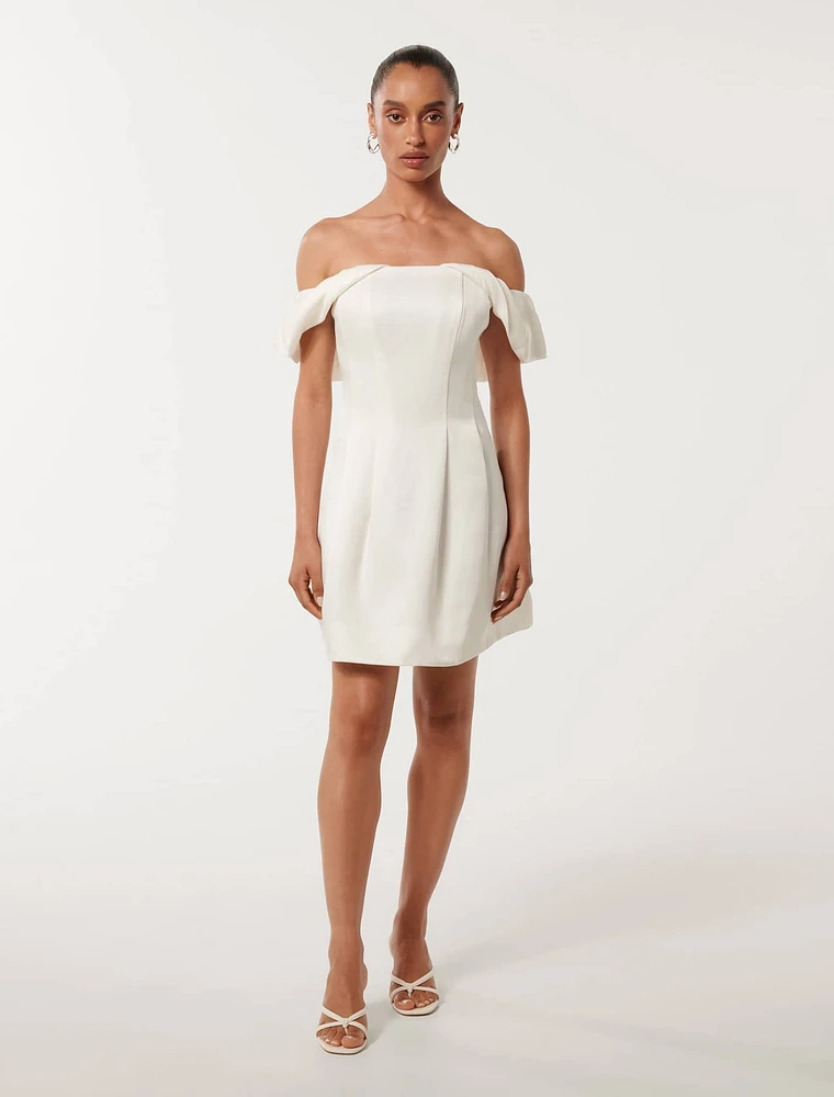 Jacquie Petite Off Shoulder Dress