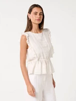 Rose Ruffle Sleeve Top