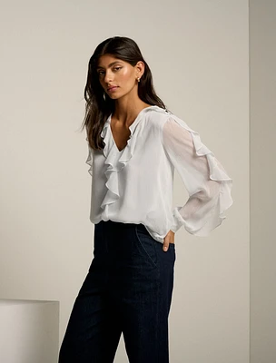 Novi Ruffle Front Blouse