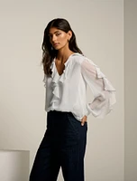 Novi Ruffle Front Blouse