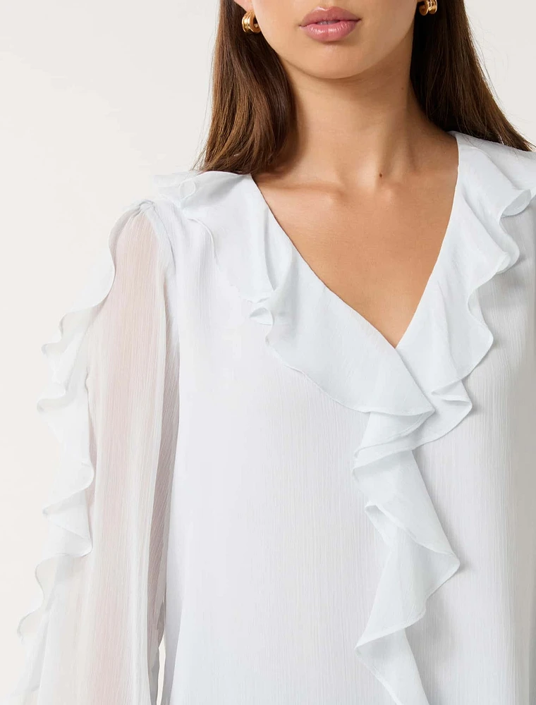 Novi Ruffle Front Blouse