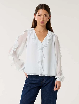 Novi Ruffle Front Blouse