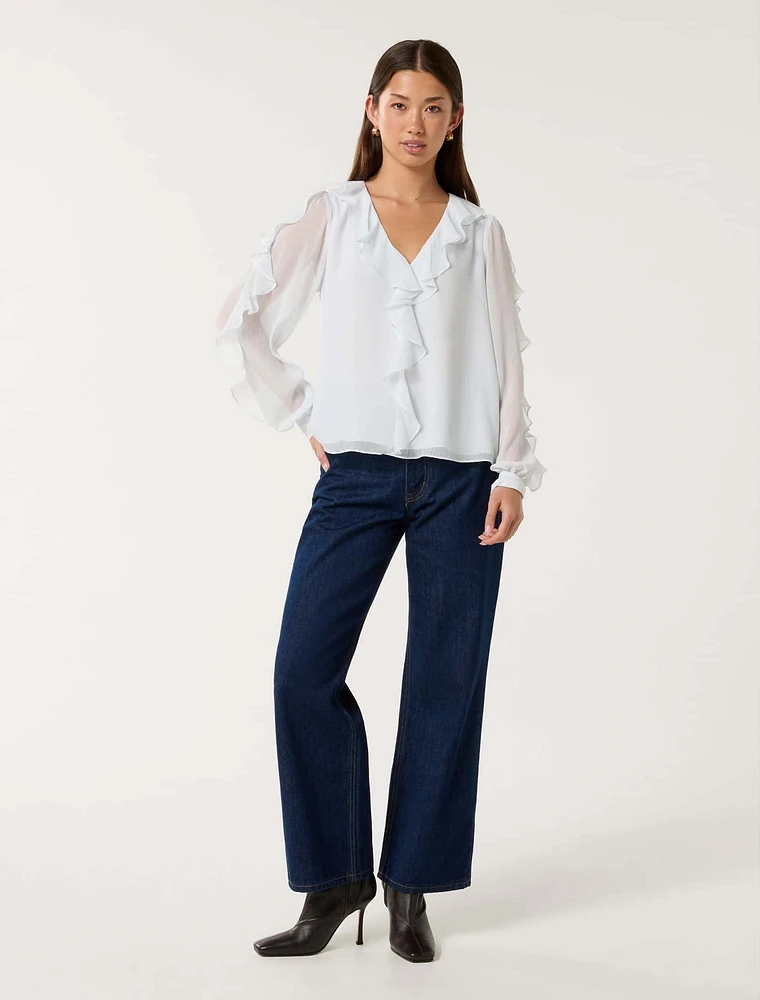 Novi Ruffle Front Blouse