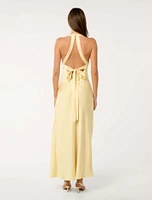 Audrey Satin Backless Maxi
