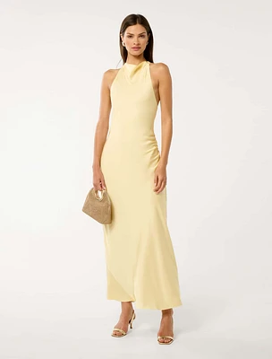 Audrey Satin Backless Maxi