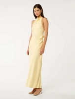 Audrey Satin Backless Maxi