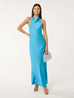 Audrey Satin Backless Maxi