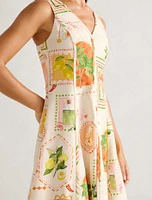 Fran Fit & Flare Linen Mini Dress