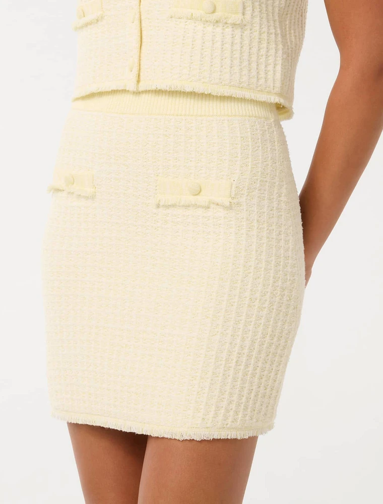 Aria Bouclé Knit Skirt