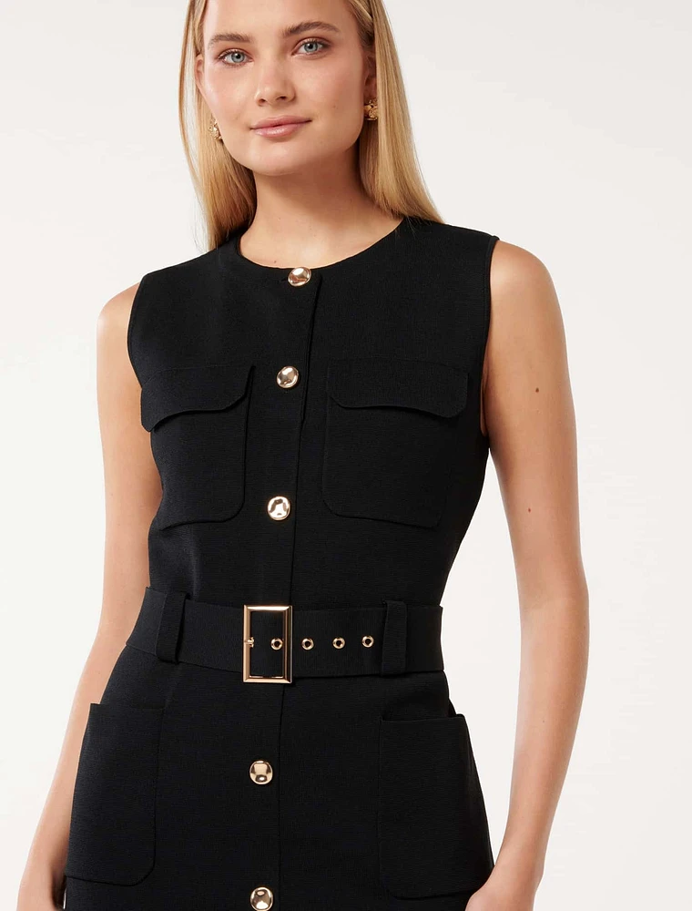 Parker Luxe Utility Mini Dress