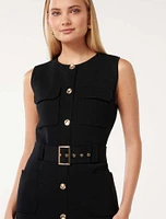 Parker Luxe Utility Mini Dress