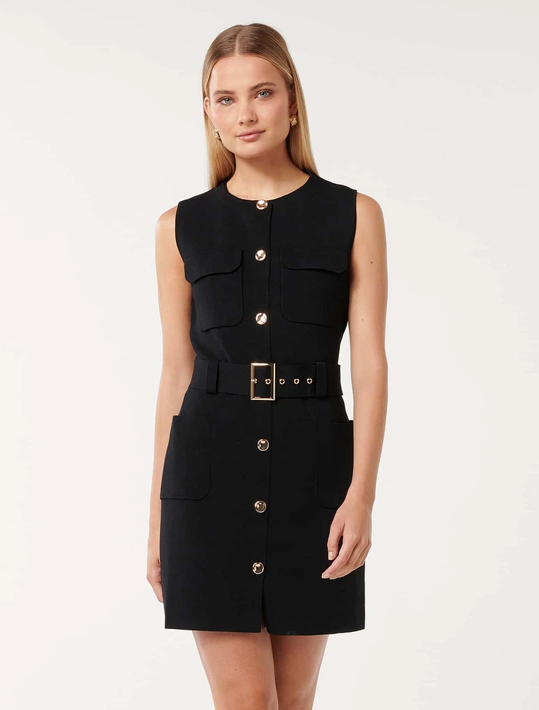 Parker Luxe Utility Mini Dress