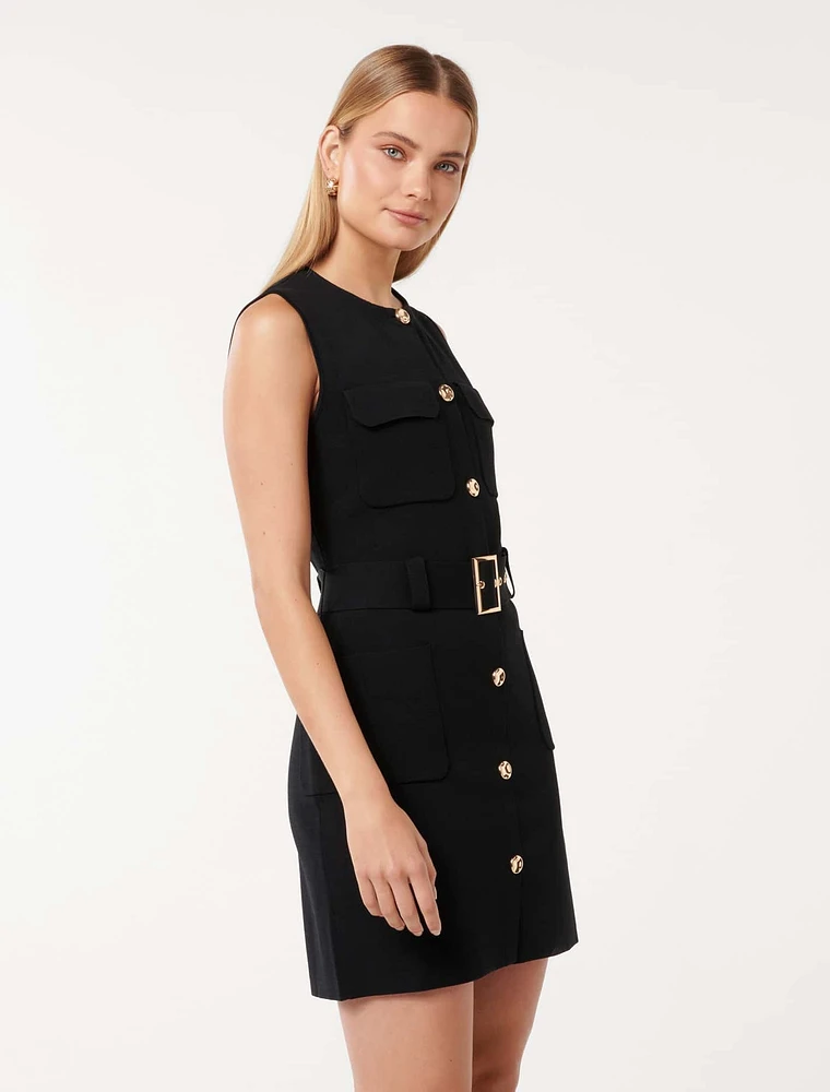 Parker Luxe Utility Mini Dress