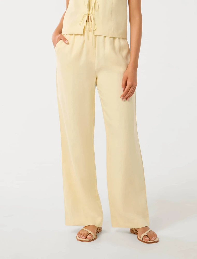 Eva Linen Straight Leg Pant