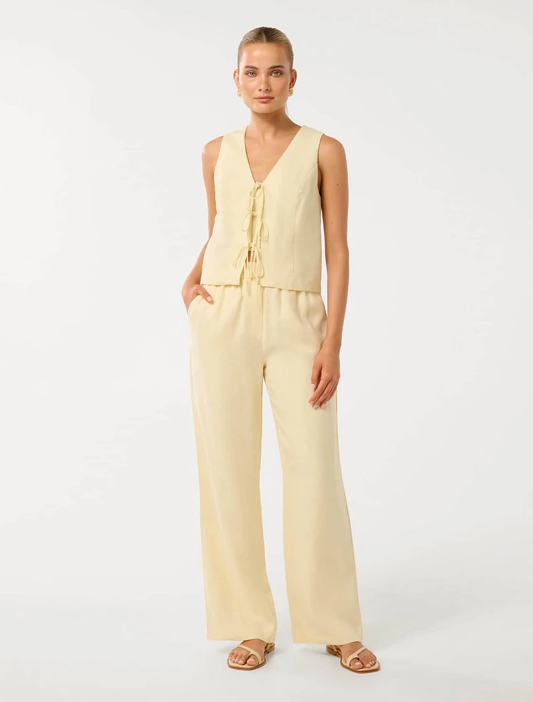 Eva Linen Straight Leg Pant