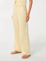 Eva Linen Straight Leg Pant