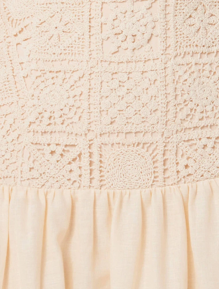 Cara Crochet Midi Dress