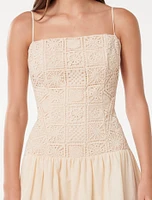 Cara Crochet Midi Dress