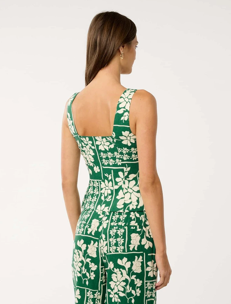 Miley Square-Neck Waistcoat