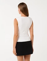 Chloe Shoulder Pad Top