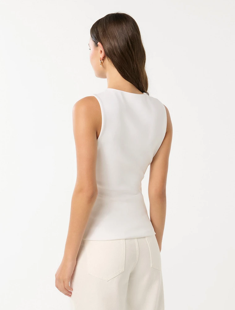 Jacqueline Crepe Wrap Top