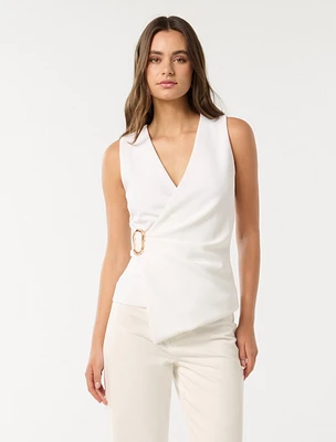 Jacqueline Crepe Wrap Top