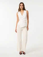 Jacqueline Crepe Wrap Top