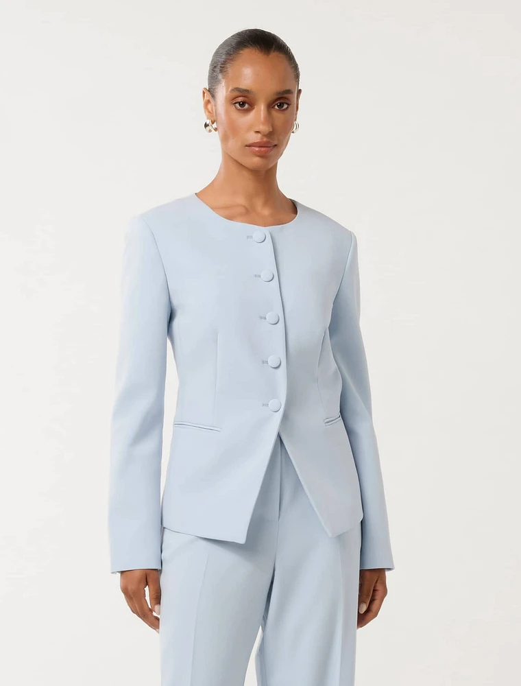 Grace Petite High Neck Blazer