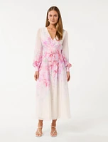 Kahlani Printed Midi Dress