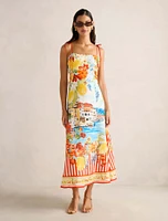 Sicilia Printed Midi Dress