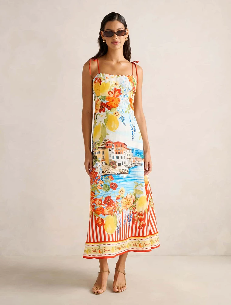 Sicilia Printed Midi Dress