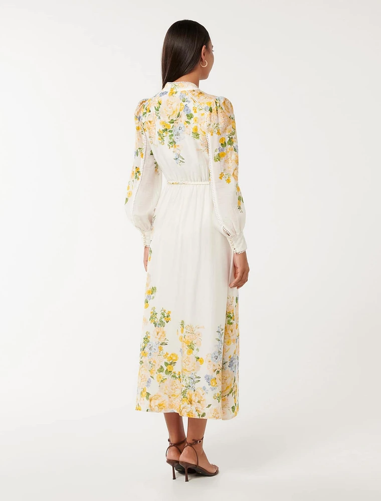 Primrose Trim Detail Midi Dress