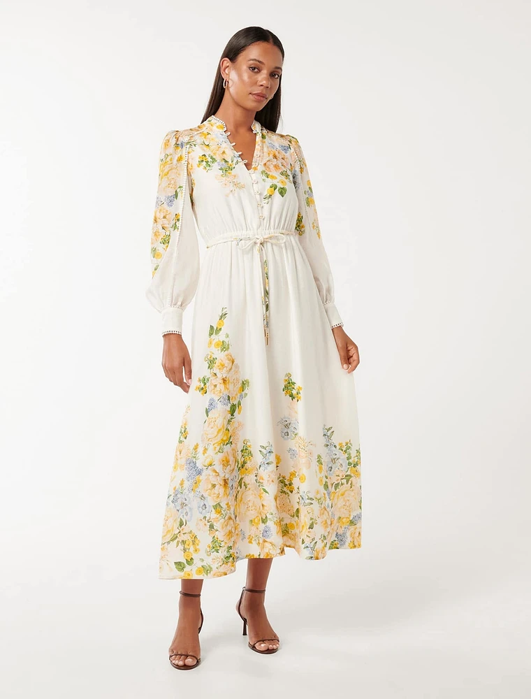 Primrose Trim Detail Midi Dress