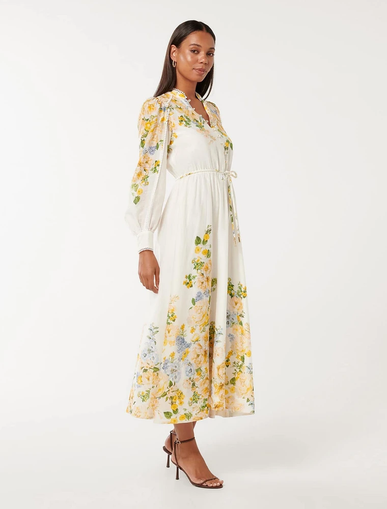 Primrose Trim Detail Midi Dress