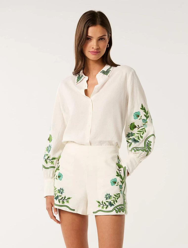 Rosalia Embroidered Shorts