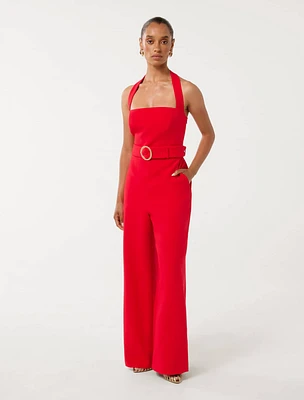 Remmie Petite Halter Jumpsuit