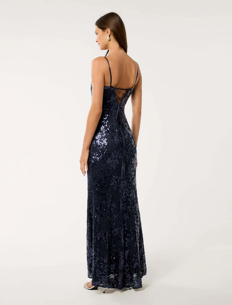 Lucia Sequin Maxi Dress