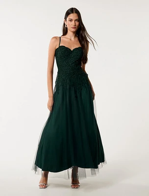 Kaia Tulle Strappy Gown