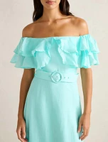 Jemima Ruffle Midi Dress