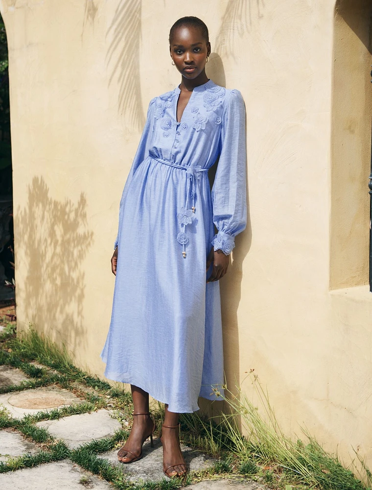Yasmin Floral Detail Midi Dress