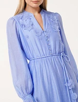 Yasmin Floral Detail Midi Dress